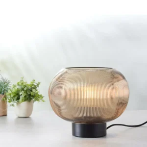 CASA VINTO Lámpara De Mesa Ámbar Transparente> Lamparas De Mesa
