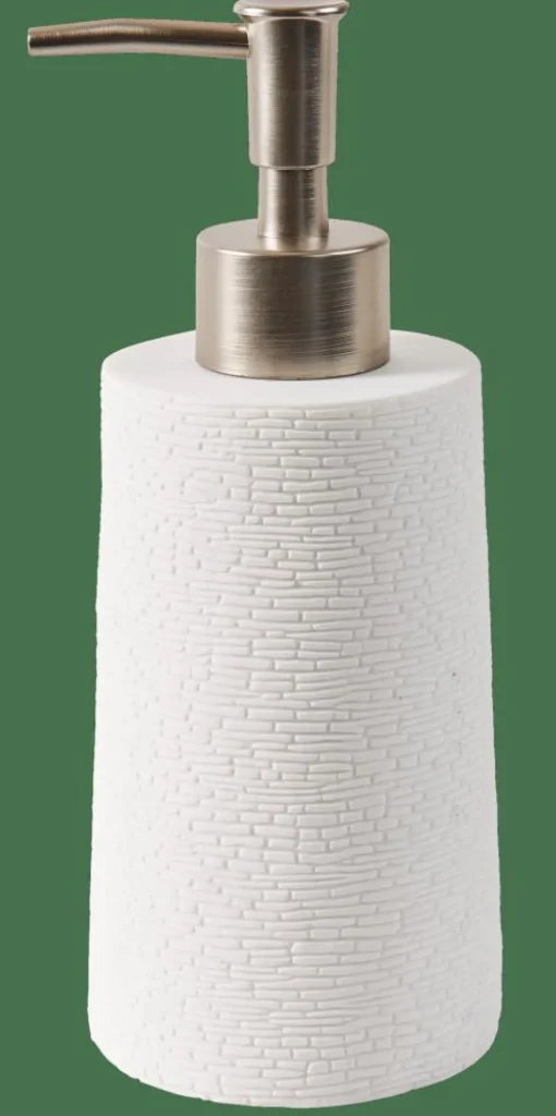 CASA WHITE ELEGANCE Dispensador De Jabón Blanco, Plateado> Accesorios De Tocador