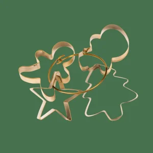 CASA X-MAS GOLD Moldes Juego De 4 Dorado> Accesorios Para Resposteria | Moldes