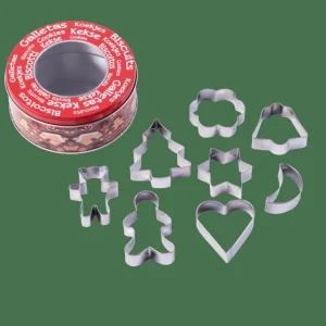 CASA X-MAS Moldes Juego De 8 En Lata Plateado> Accesorios Para Resposteria