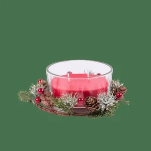 CASA XMAS Vela Con Decoración Rojo> Velas