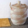 CASA YASMINE Cesta De Lujo Con Tapa Blanco, Natural> Cestas De Almacenaje | Cesto De La Ropa