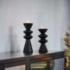 CASA ZIGZAG Soporte Para Vela Pequeña Negro> Soprortes Para Velitas | Halloween