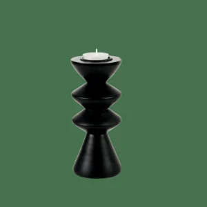CASA ZIGZAG Soporte Para Vela Pequeña Negro> Soprortes Para Velitas | Halloween