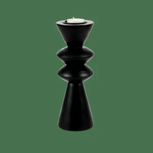 CASA ZIGZAG Soporte Para Vela Pequeña Negro> Soprortes Para Velitas | Halloween